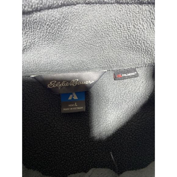 Eddie Bauer Pullover Mens Large Grey First Ascent Fleece Half 1/2 Zip Polartec - Picture 5 of 10